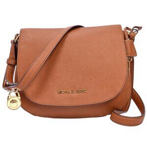 Michael Kors Hamilton Brown Crossgrain Leather Crossbody (w/repair)
